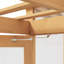 Serre-pergola combinée en cèdre naturel avec étagères, 81,2 po H x 108 po L