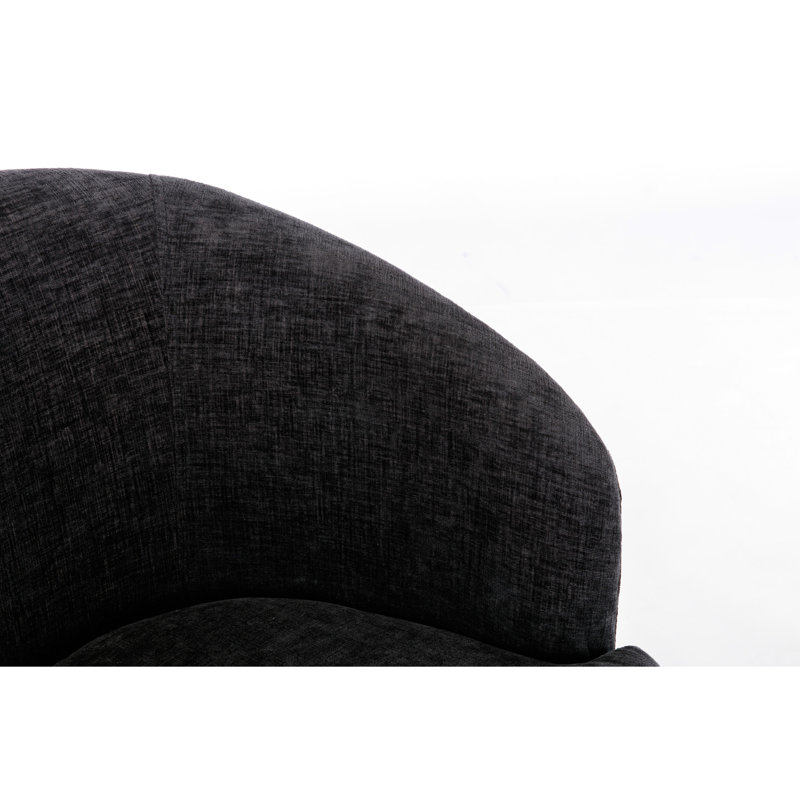 Fauteuil pivotant 360 ° en chenille avec revêtement en tissu doux et ergonomique pour la maison