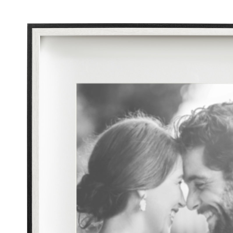 Ensemble de cadres simples en plastique Develin, Blanc / noir, 11 po x 14 po