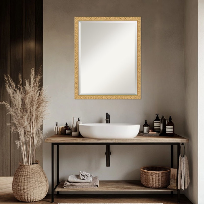 Miroir mural de salle de bain Lila, Doré, 24,5 po x 30,5 po