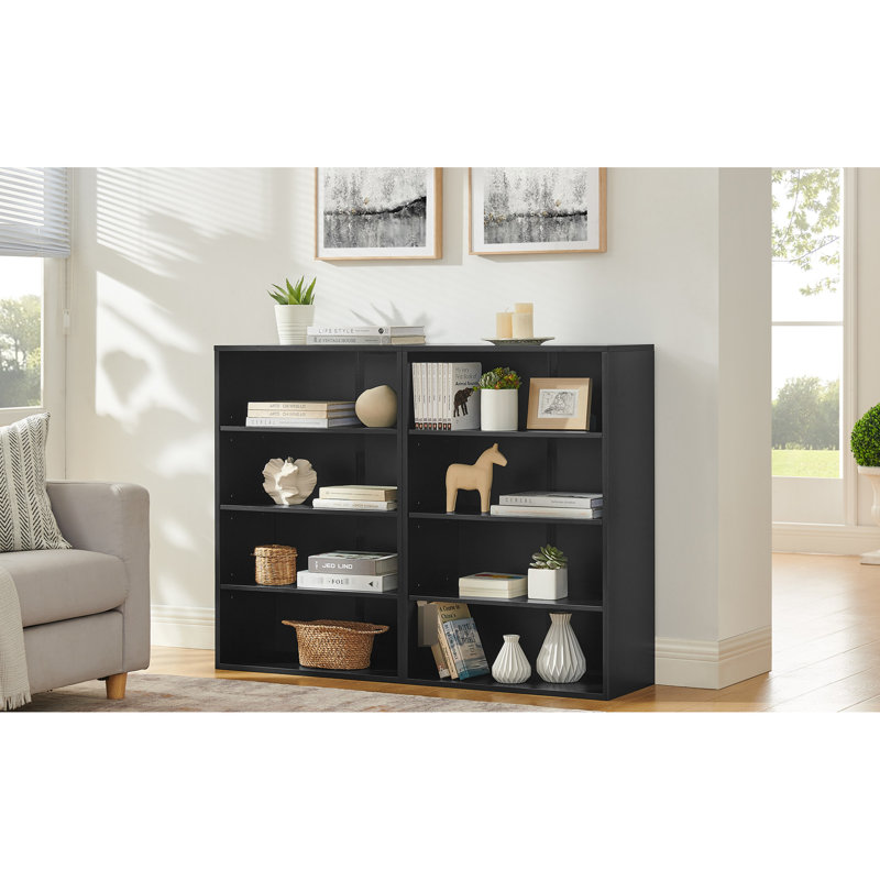 8 - Layer Bookcase With Adjustable Shelves For Cd Storage, Detachable Into Two 4 Cabinets, Material Long Term Use Storage Cabinet, Multifunctional Double Home And Office, Bookcases, High Density