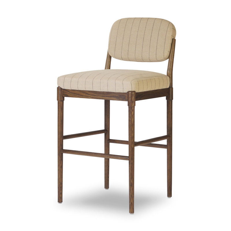 Esther Stool-Lavon Flint, Bar Stool (31.18" Seat Height), Drifted Oak, Lavon Flint
