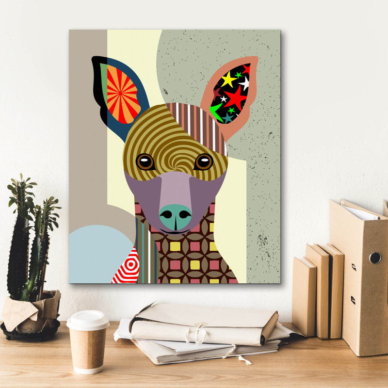 «Pinscher miniature» par Lanre Adefioyue, H 24 po x l 20 po x P 0,75 po