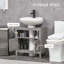 Modern Storage Cabinet, Bathroom Under Sink Cabinet With Doors And Open Shelf
