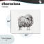 Mouton en toile gris anthracite, design par Leah Noel Art-837131628