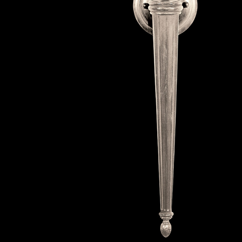 Eaton Silver Leaf Crystal Shade Direct Wired Wall Sconce
