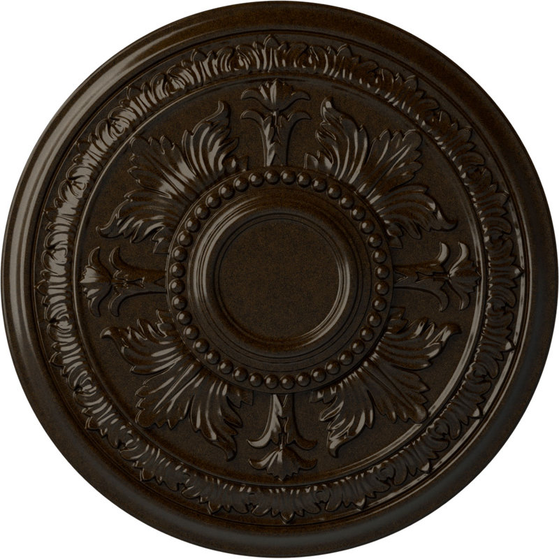 Endurathane Tellson Ceiling Medallion, 30 5/8"OD x 2 1/2"P (Fits Canopies up to 6 3/4"), Hand-Painted Bronze Finish, Bronze