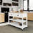 Winston Porter Kitchen Island, Kitchen Island on Wheels, Two-Tier Open Shelf Kitchen Island-315082575