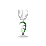 Botanica - Optical Stemmed Glass White Flower 9.5 Oz