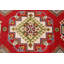 Tapis oriental géométrique rouge Kazak noué à la main 3 x 5