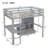 Loft Wood Bed with Desk, Storage shelves and Drawers, Built-in Ladder, High Loft Bed with Desk, Storage Shelves and Drawers,Guardrails-444193035