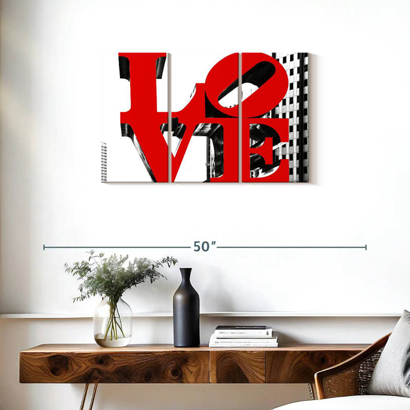 Aime A Love Sign, H 20 po x l 33 po