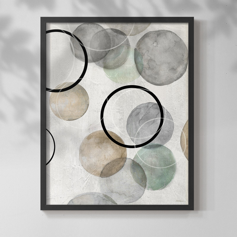 Bubbles I Framed Print - Solid Wood, Black, 21" H x 17" W