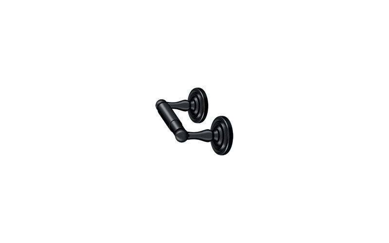 Deltana R2000-U19 Toilet Paper Holder, Double Post, R-Series in Paint Black
