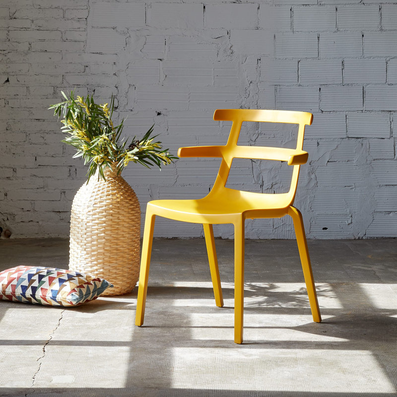 Tokyo Outdoor Dining Side Chair, Ivory