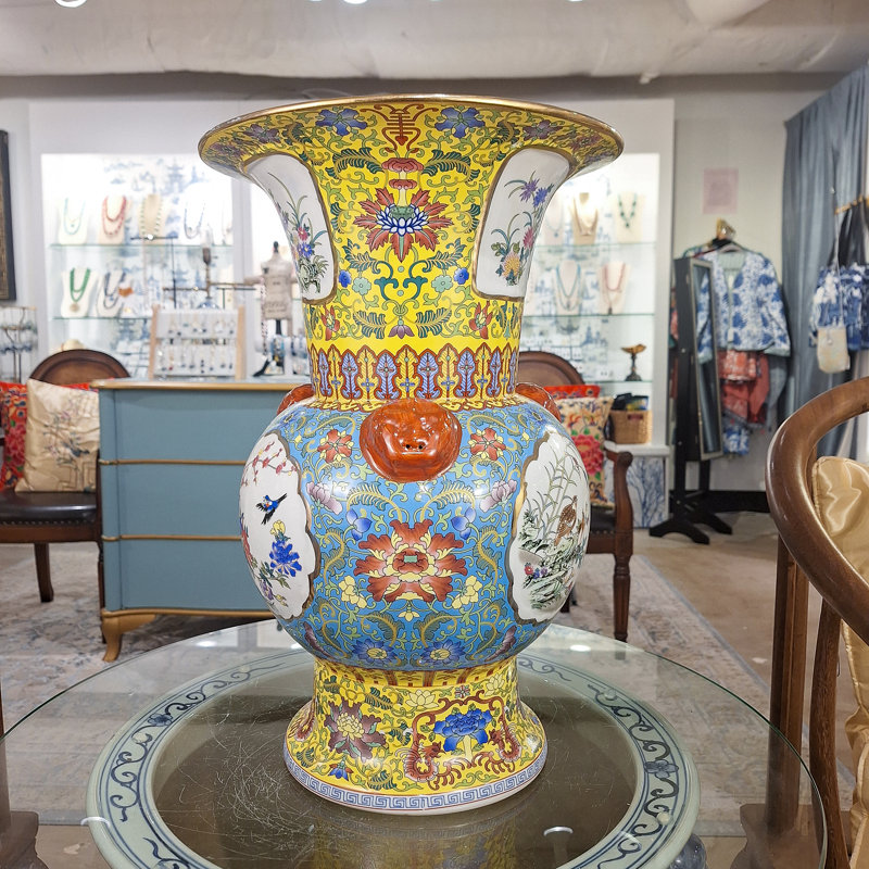Bird and Floral Vase