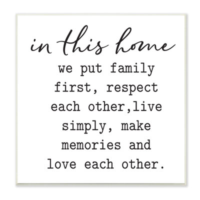 In This Home Touching Family Quote