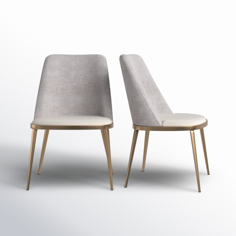 Dover Upholstered Dining Chair, Light Grey Performance