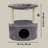 TRIXIE Baza Grande 24-in Cat Tree, Two Sisal Scratching Posts, Cat Condo and Hammock, Dangling Cat Toy-1999242464