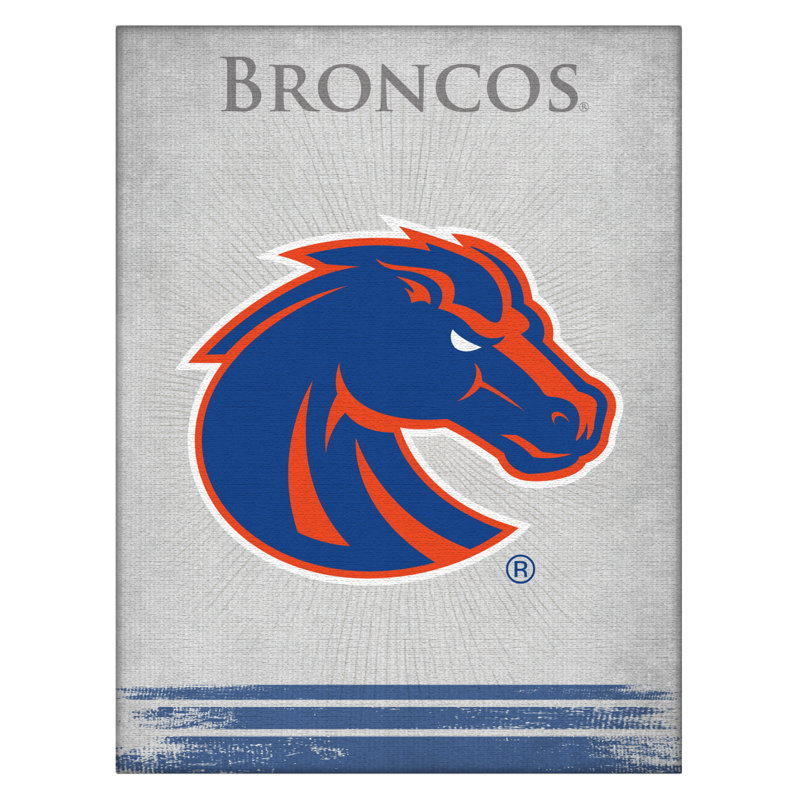 NCAA - Impression sur toile tendue, H 15 po x l 20 po x P 1 po, Boise State Broncos
