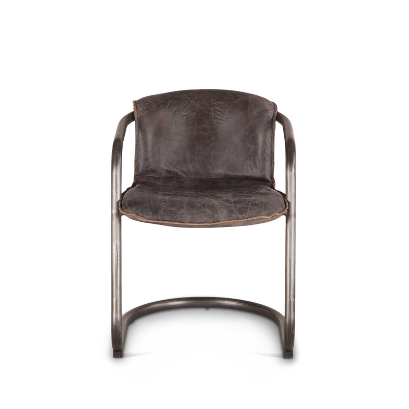 Chiavari Leather Arm Chair, Antique Ebony