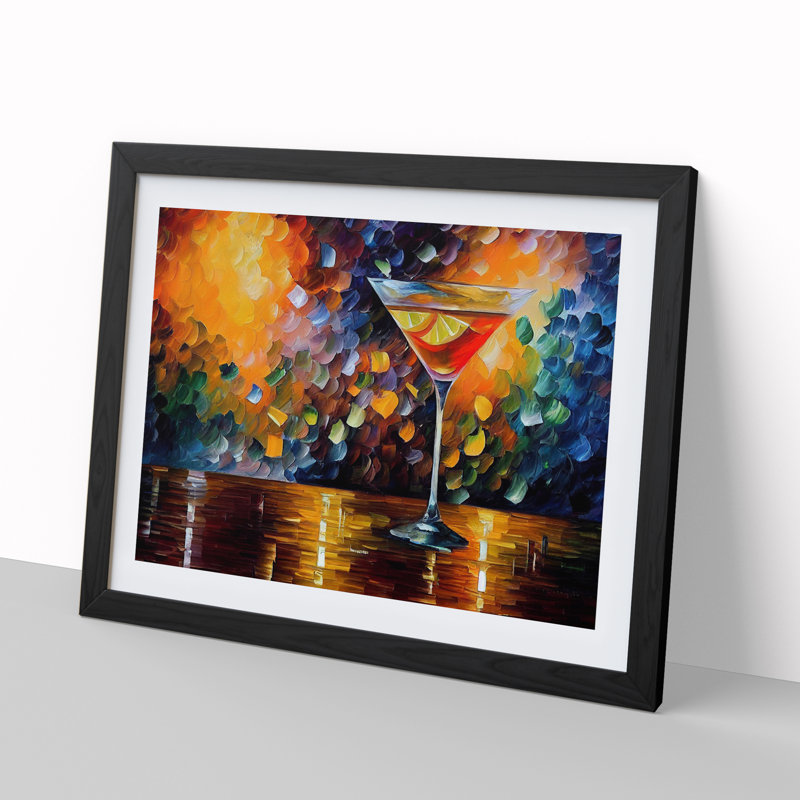Cocktail Painting Vol.1 Abstract - Framed Print, Black, 46cm H x 64cm W x 2cm D