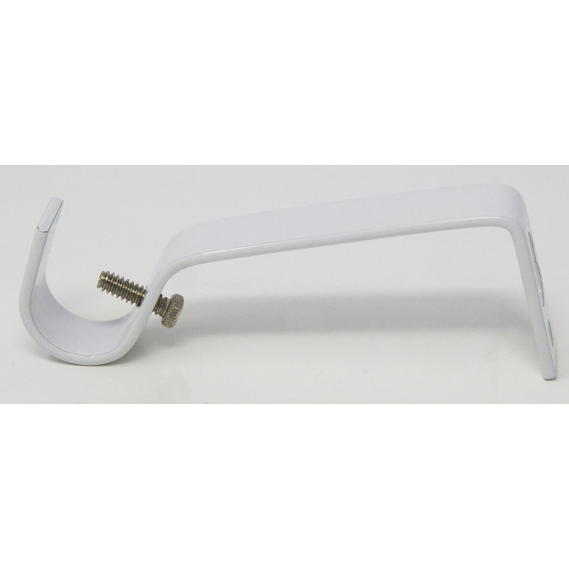 Support de fixation pour rideaux non réglable Perryville, Blanc lustré, H 4 po x l 2 po x P 1 po