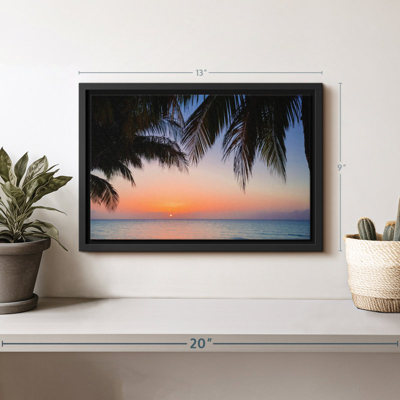 Impression sur toile Cayo Beach Sunset, H 9 po x l 13 po