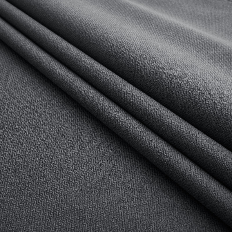 Aspire Homeware Linen 100% Blackout Curtain Pair for Maximum Privacy and Light Control, Charcoal, 117cm Width x 137cm Drop