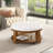 Upholstered Coffee Table With Shelf-1509111423