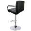 Tabouret de bar 32,5 po à dossier carré avec accoudoirs réglables-1526915044