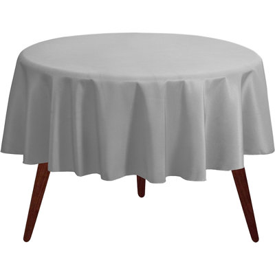Ambee Round No Pattern Polyester Tablecloth