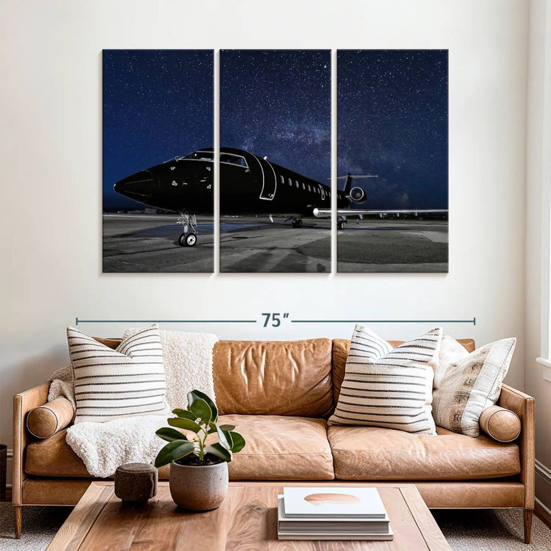 Jet privé noir Mehar, H 42 po x l 65 po
