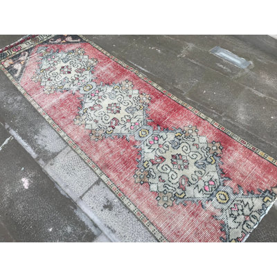 Vintage Turkish Oushak Runner Rug Adds Bohemian Charm to Kitchens, Hallways and Areas
