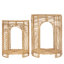 Ensemble de 2 tables d'appoint en rotin avec rangement PE