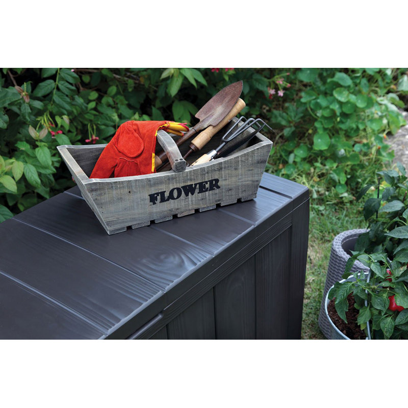 Keter Sherwood Garden Storage Box, Graphite