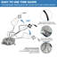 Nettoyeur de surface robuste en acier inoxydable avec nettoyeur haute pression 30 pouces - 4 roues et deux poignées - Accessoire 5200 PSI pour béton, patios, terrasses, trottoirs