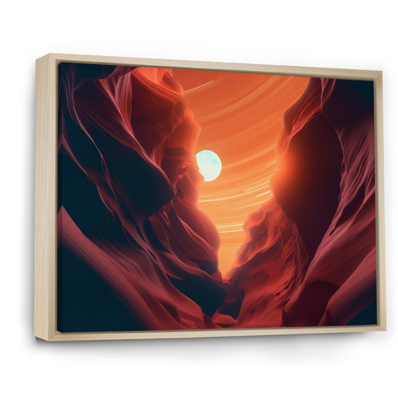 «Upper Antelope Canyon II», reproduction sur toile, Cadre naturel flottant, H 16 po x l 32 po x P 1 po