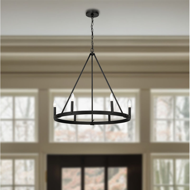 Gracie Oaks Etolin Chandelier, 6, Coal