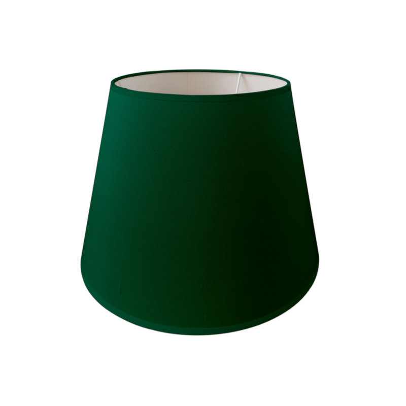 Silk Empire Lamp Shade ( Uno ), Dark Green, 26cm H x 35cm W x 26cm D