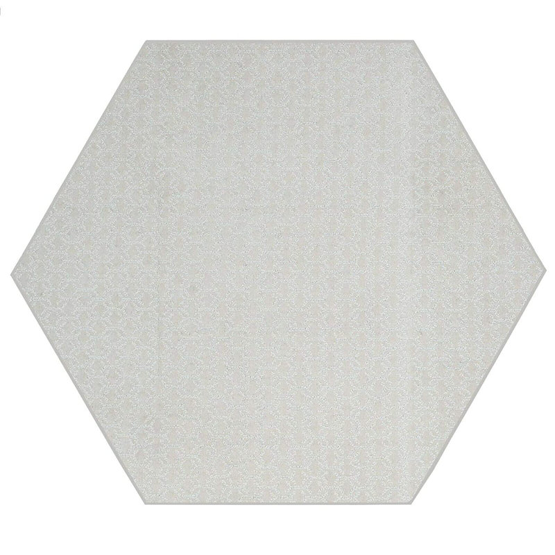 Tapis de sol personnalisé valide - ivoire, Hexagone 12 pi