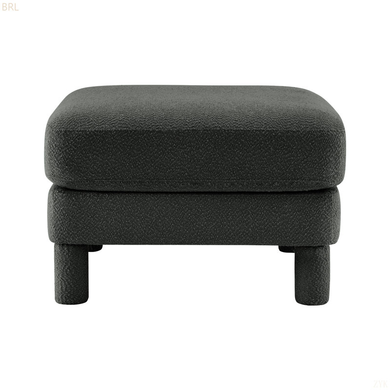 Repose-pieds minimaliste en polyester, Gris foncé