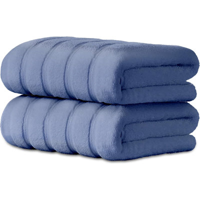  Ensemble de serviettes de bain 100% coton de 2 pièces, 2 serviettes de bain, serviettes très absorbantes pour salle de bain, salle de sport, hôtel