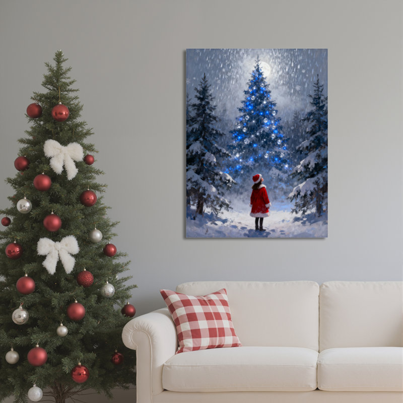 «Winter Snowy Tree», art mural sur toile, H 24 po x l 16 po