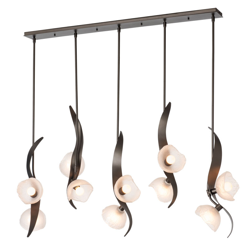 Mika 10 - Light Kitchen Island Linear Pendant, Oil Rubbed Bronze