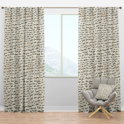 Motif de texte I Feel LOVE - Rideau bohémien - Velours obscurcissant - 1 panneau