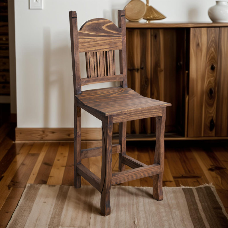 Tabouret de bar avec siège en bois, Noyer, Tabouret de bar (siège d’une hauteur de 30 po)