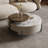 Round microcrystalline stone coffee table