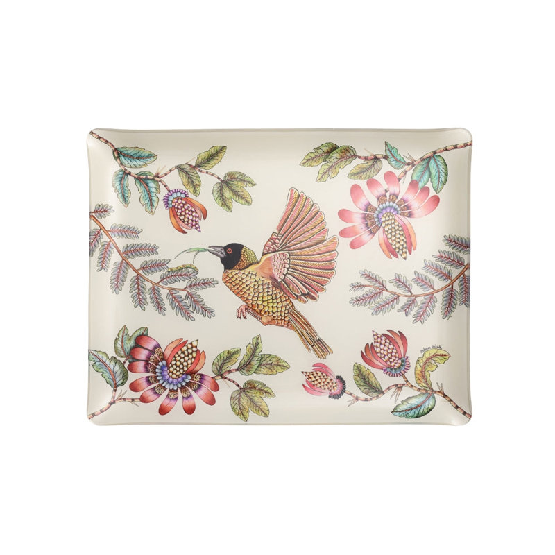 Weaver Garden Acrylic Tray, 15" W x 11" D x 1" H, Stone