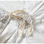 Très grand / très grand lit brodé, literie réversible, tissu de coton et gris, housse de couette 4 médaillons, coton, détail, revers imprimé, collection de literie douce